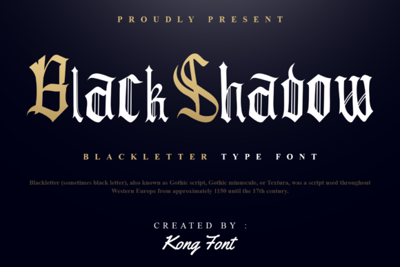 Black Shadow: Elevating Gothic Typography in Modern Design