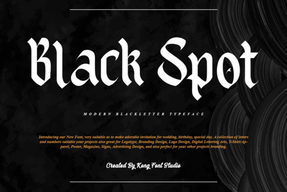 Black Spot: Elevating Visual Identity with Distinctive Blackletter Typography