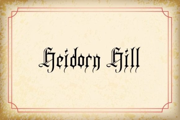 Heidorn Hill: A Bold Blackletter for Modern Design