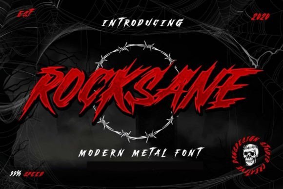 Rocksane: Elevating Retro-Urbranding with Horror Metal Typography